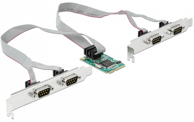 Плата розширення Delock Mini PCIe - 4 x Serial RS-232 (4043619952434)