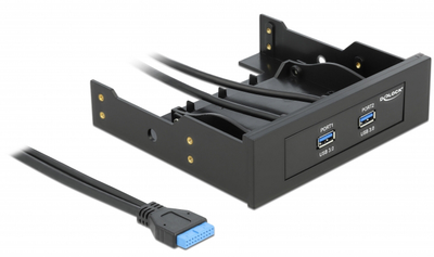 Внутрішня кишеня Delock 2 x USB 3.0 для 3.5"/ 5.25" Black (4043619618965)