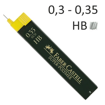 Грифель для механічного олівця Faber-Castell SUPER-POLYMER 0,3 мм. НB (120300)