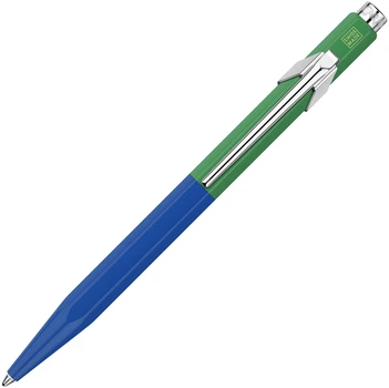 Ручка шариковая Caran d'Ache 849 Paul Smith Cobalt Blue & Emerald Green Синяя 1 мм в металлическом пенале (7630002353168)