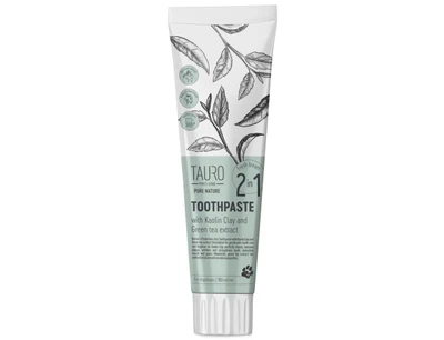 Антибактеріальна зубна паста Tauro Pro Line Pure Nature 2 в 1 з каоліном цеолітом та екстрактом зеленого чаю для собак та котів 100 мл (TPLPN63382)