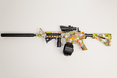 Дитячий іграшковий автомат на орбізах Орбіган M4A1 Colorful гідрогелевими кулями Гель бластер акумуляторний + 500 орбізів