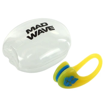 Зажим для носа в пластиковом футляре Mad Swim Nose Clip 071202 Yellow-Blue