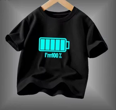 Дитяча підліткова футболка 150-162. Напис світиться в темряві для хлопчика Чорна (2102)