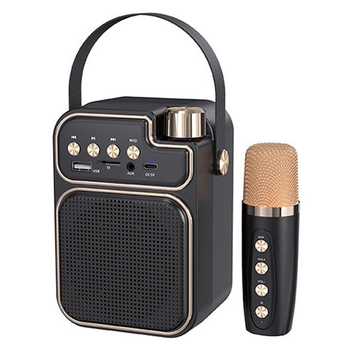 Bluetooth колонка JEQANG JB-718 Mini BT+KTV с микрофоном (Black) (194582)