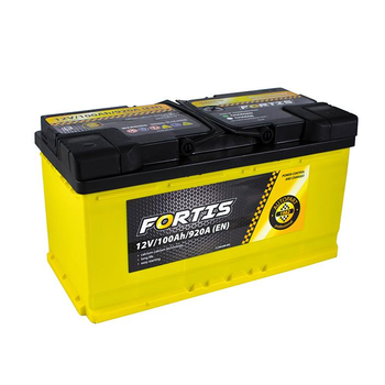 Батарея аккумуляторная FORTIS 12В 100Ач 920A(EN) R+(FRT10000) пр-во FORTIS