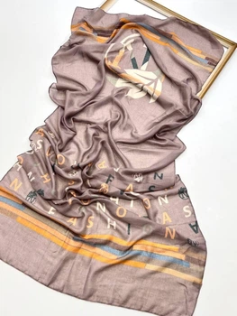 Легкий шарф палантин Доминика fashion 180*70 см вискоза мокко