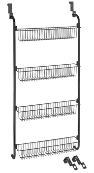 Wieszak - organizer na drzwi Wenko 4 kosze Czarny (4008838354155)