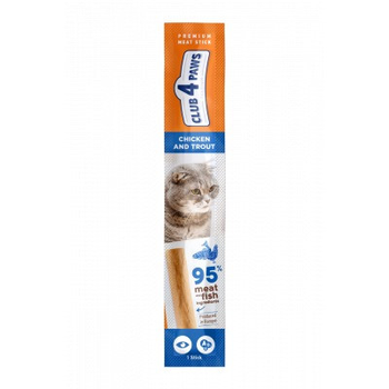 Лакомство для кошек, CLUB 4 PAWS (КЛУБ 4 ЛАПЫ), 5 г (Курица, форель)