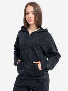 Подростковая толстовка с капюшоном для девочки Reporter Young 243-0555G-29-100-1 140 см Черно-серая (5900703924878)
