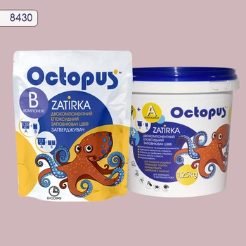 Затирка для плитки Octopus Zatirka розовая 8430 эпоксидная 1,25 кг