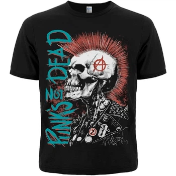 Футболка Rockway Punk's Not Dead (скелет с ирокезом) (00000002667), Размер S