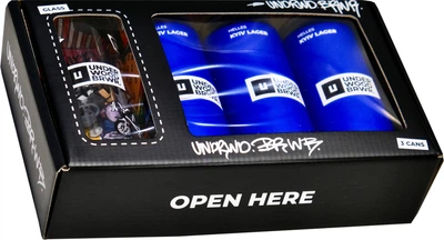 Набір пива Underwood Brewery Culture Kyiv Middle Set світле нефільтроване 5.1% 0.33 л x 3 шт + келих (4820224361154)