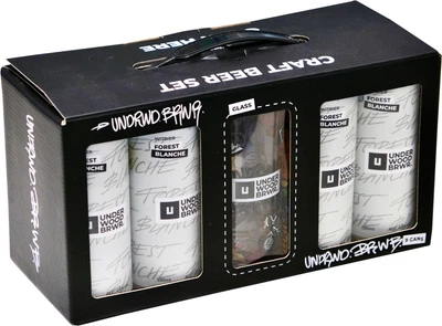 Набір пива Underwood Brewery Culture Forest Big Set світле нефільтроване 4.6% 0.33 л x 9 шт + келих (4820224361246)