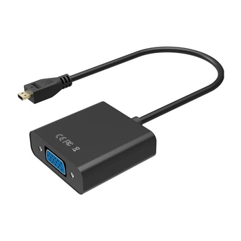 Перехідник micro HDMI M до VGA F 0.3m 4K/2K Black Voltronic (YT-C-mcHDMI(M)/VGA(F)-B)