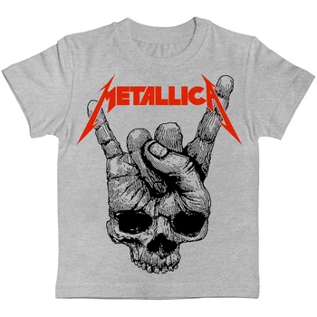 Дитяча футболка Metallica (Skull Sign of the Horns) меланж, Размер 4-5 лет 100-110, см
