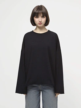 Лонгслив женский CHIKISS OneSize чёрный (CLO 001/004)