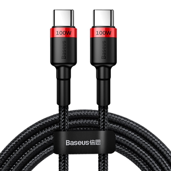 Кабель Baseus Cafule Cable Type-C to Type-C PD2.0 100W 20V 5A 2m CATKLF-AL91 Red-Black