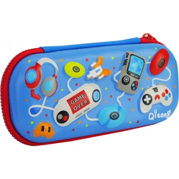 Пенал Cool For School с тиснением 1 отделение Черный (QT-5697-Blue)