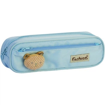 Пенал Cool For School 2 відділення з аплікацією Блакитний (CF6885-lt.blue)