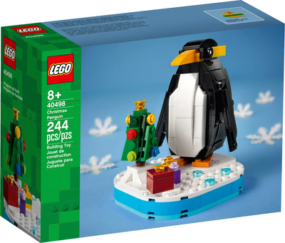 Zestaw klocków LEGO Iconic Bożonarodzeniowy pingwin 244 elementy (40498) (955555901413268) - Outlet