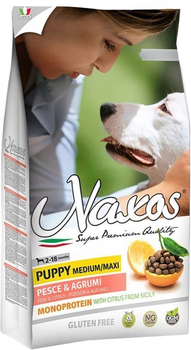  Сухий корм Naxos Puppy Medium/Maxi з рибою безглютеновий та монобілковий для цуценят середніх та великих порід 2.5 кг (8025844115507)