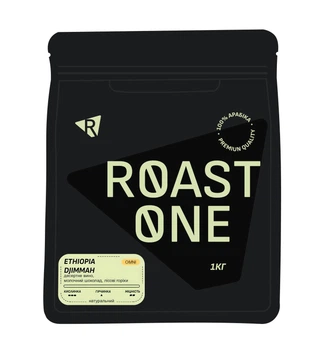 Кава в зернах Roast One свіжообсмажена арабіка Ethiopia Djimmah 1 кг (GC-018)