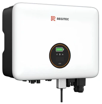Гібридний сонячний інвертор Regitec Solar 4.6кВт / On-Grid / 1-фазний / 2MPPT / Smart meter+WiFi / 26 кг (RHS-4.6KTL)