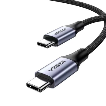 Кабель PD3.1 USB-C 240W UGREEN US535 Type-C для Type-C для швидкого заряджання ноутбука, планшета, телефона 5А 48V Supercharge Space Grey 1m (15311)