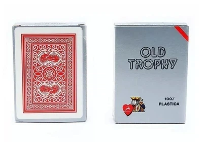 Карты Modiano Карты игральные Modiano Old Trophy Moto 100% Plastic (red) (00462)