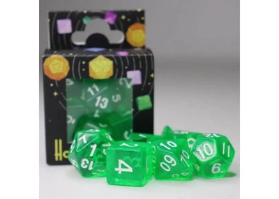 Набор кубиков Transparent 7 Dice Set - Green (7 шт.) (g7dtran05)