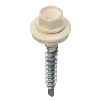 Саморез кровельный Easyfix для дерева 4,8x35 RAL1015 слоновая кость 250 шт.