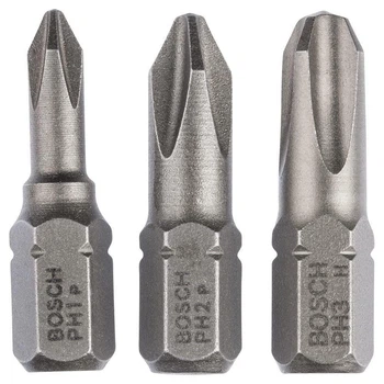 Бита Bosch Extra Hart PH1, PH2, PH3, 25 мм 3 шт (2607001752)