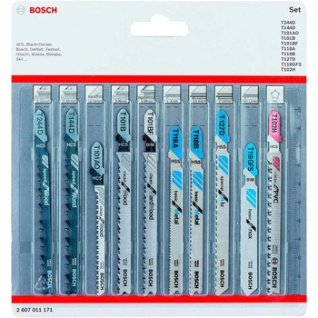 Набір пильних полотен Bosch All in One, 10 шт (2607011171)