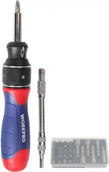 Викрутка з храповим механізмом з насадками Workpro PRO 29 шт (WP221052)