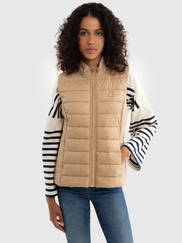 Теплий жилет короткий жіночий Big Star Trinoe 801 L Бежевий (5900714776312)