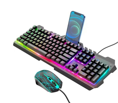 Игровой набор клавиатура + мышь HOCO DI16 (Ukr/Ru / En) с RGB подсветкой
