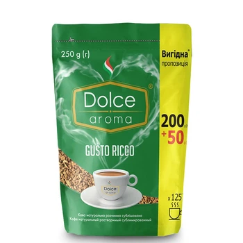 Кофе растворимый сублимированный Dolce Aroma 250г