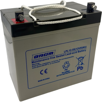 Тяговий акумулятор Grom AGM 55 А-г 12V (СТ-00163972)
