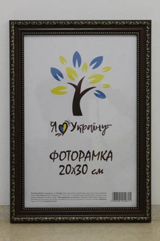 Фоторамка 20Х30, коричневая с золотым обрамлением, 333-608, СКЛО +КАРТОН