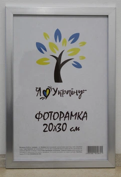 Фоторамка 20Х30, серебряная, 1611-1730, СКЛО +КАРТОН
