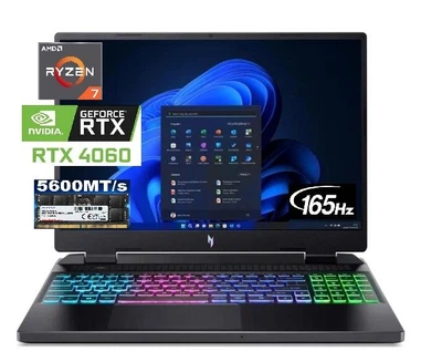 Ноутбук Игровой (2024) Acer Nitro 16 R7-8845HS/16GB/512+1TB RTX4060 165Hz