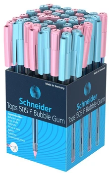 Набор ручек шариковая Schneider Tops Bubble Gum 0.5 мм 50 шт Синих Корпус ассорти (S150510)