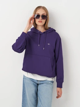 Худі жіноче GANT Shield Hoodie 4201413-544 S Фіолетове (7325707703782)