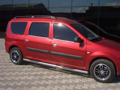 Боковые трубы (2 шт., нерж.) 60 мм, голые трубы для Dacia Logan MCV 2004-2014 гг