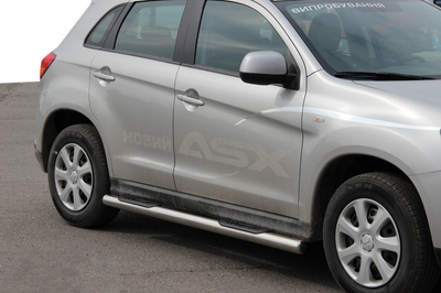 Боковые трубы BB002 (2 шт., нерж.) для Mitsubishi ASX 2010-2023 гг