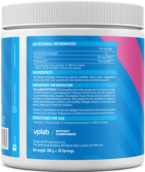 Suplement diety VPLab Collagen Peptides 300 g Forest Fruits (5060255359662)