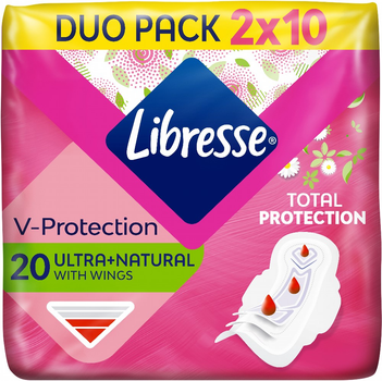 Прокладки гігієнічні Libresse Ultra Natural 4 краплі 20 шт (7322540344011)