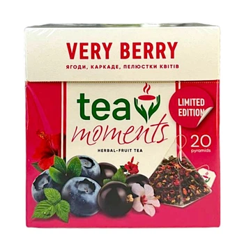 Фруктово-ягідний Curtis у новому дизайні Tea Moments Very Berry в пірамідках 20 шт.