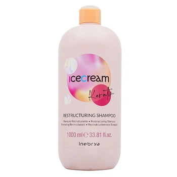 Восстанавливающий шампунь для волос с кератином Inebrya Icecream Keratin Restructuring Shampoo, 1000 мл